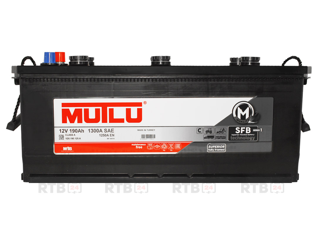 Аккумулятор MUTLU 190Ah 12V 1250A 1D5A