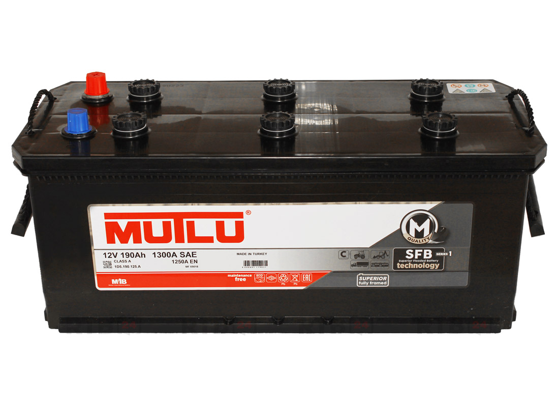 Аккумулятор MUTLU 190Ah 12V 1250A 1D5A
